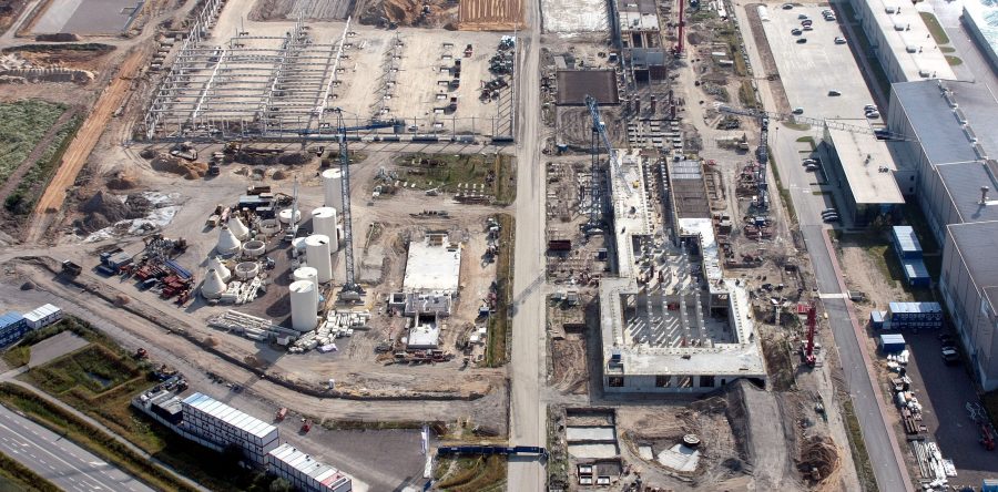 Construction of  Euroglas float glass plant in Ujazd